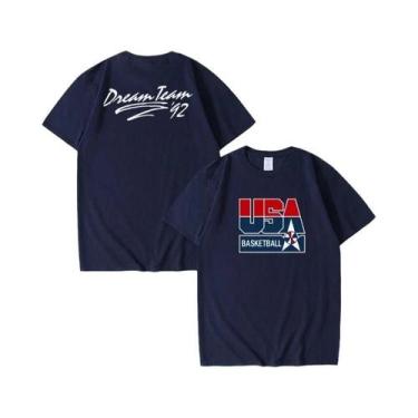Imagem de Camiseta Masculina Oversize Vintage Dream Team 1992 Basquete Casual Al