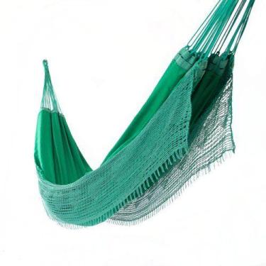 Imagem de rede de dormir descanso verde bandeira antialergica sol a sol casal 4,