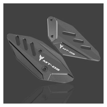 Imagem de Anti-derrapante Para MT-03 MT-25 MT03 MT25 CNC Apoio para os pés Placas de calcanhar dianteiro Protetor de asa do pedal(Gray MT03)