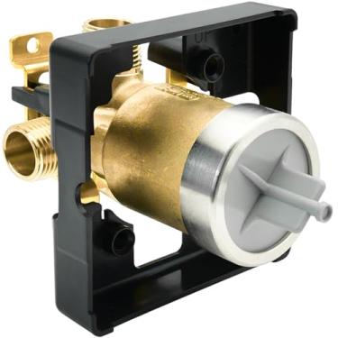 Imagem de Corpo de válvula de chuveiro R10000-UNBXHF para kits universais de acabamento de banheira e chuveiro Delta MultiChoice, serve nas séries 13, 14, 17 e 17T com acabamento de função única ou dupla