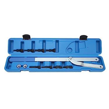 Imagem de Chave inglesa de suporte de polia, kit de suporte de remoção de ventilador de extrator de árvore de cames, 11pcs conjunto universal de kit de ferramentas de chave de suporte de remoção de embreagem de