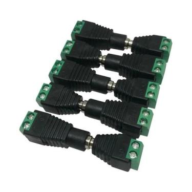 Imagem de Adaptadores De Plugue De Energia 12V, 5 Pares De Conectores Fêmea E Ma