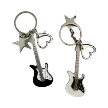 Imagem de Chaveiro De Guitarra Elétrica Estilo Punk Vintage Com Pingentes De Cor