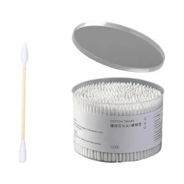 Imagem de Cotonetes Cosméticos De Dupla Face Para Mulheres, 500 Peças, Bastões D