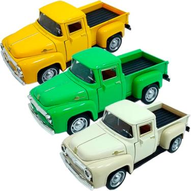 Imagem de Miniaturas Carrinho Camionete Pickup F-100 Kit 3pçs Em Metal
