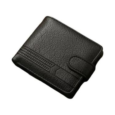 Imagem de Carteira Slim Masculina Em Couro PU Com Múltiplos Compartimentos Para 