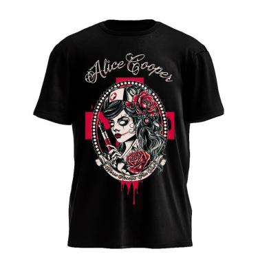 Imagem de Camiseta Alice Cooper Camiseta Banda Alice Cooper Nurse Rose-Masculino