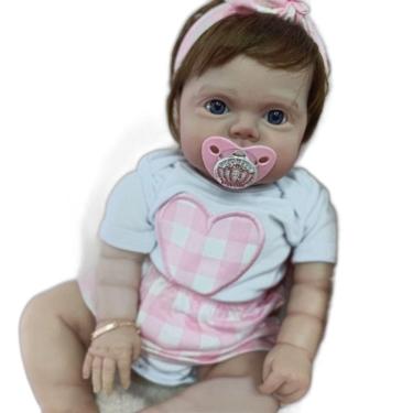 Imagem de Bebê Reborn Menina, Olhos Abertos, Fofinha E Realista.