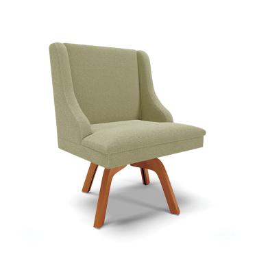 Imagem de Cadeira Sala de Jantar Giratória MM35 Liz Bouclê Pistache D03 - D'Rossi