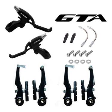 Imagem de Freio V-Brake Para Bicicleta Com Manete Alumínio Preto