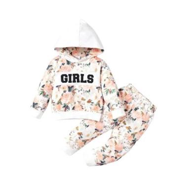 Imagem de Conjunto De 2 Peças Com Estampa Floral Para Meninas De 1 a 5 Anos, Top