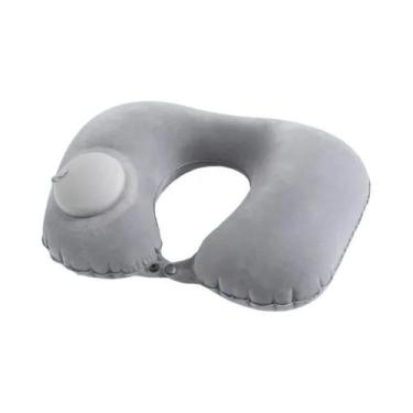 Imagem de Almofada De Pescoço Inflável Portátil Para Viagens Ao Ar Livre, Viagen