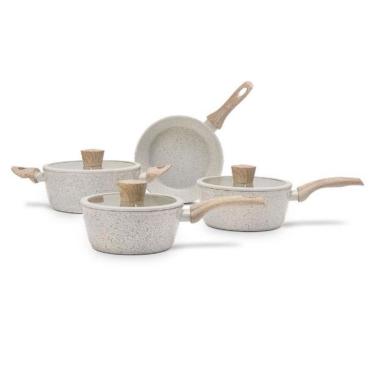 Imagem de Conjunto Panelas 4 Peças Ceramic Life Sirius Vanilla Brinox