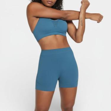 Imagem de Short Legging Feminino Lupo Attack Sport - Azul Escuro - G, G