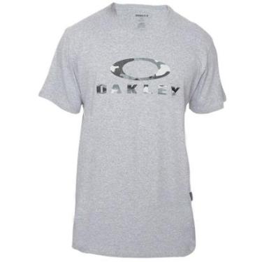 Imagem de Camiseta Oakley Logo Tee Heather Grey Masculina-Masculino