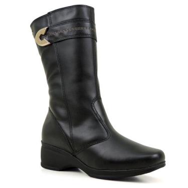 Imagem de Bota Feminina Alabama Forrada em lã sintética Ref.:634 - Fiero, Couro 