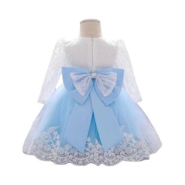 Imagem de Vestido De Batismo Para Bebê Menina Com Manga Longa, Vestido De Casame