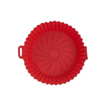 Imagem de Forma De Silicone Flexível Lavável Para Air Fryer Vermelha