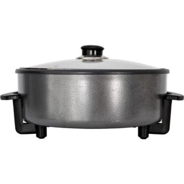 Imagem de Panela Elétrica Multiuso Agratto Mangiare 3L Antiaderente Preta com Tampa com Visor e Cabo Removível 110V
