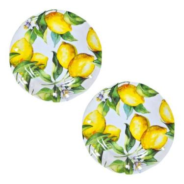 Imagem de Conjunto 2 Pratos 23cm Melamina Limão Siciliano Bellagio