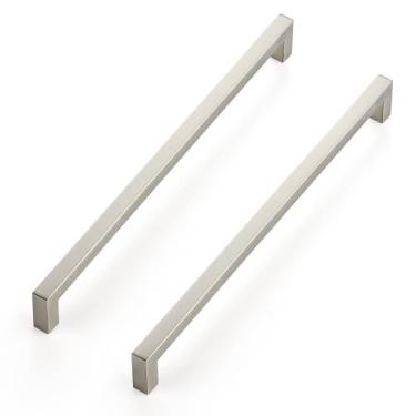 Imagem de Alças de gabinete Ravinte, pacote com 20, 29 cm de níquel escovado