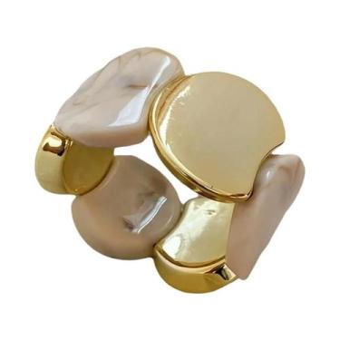 Imagem de Pulseiras De Resina Acrílica Vintage Para Mulheres Com Cordão Elástico