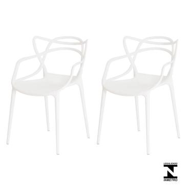 Imagem de Kit 2 Cadeiras Allegra Branca Sala Cozinha Jantar