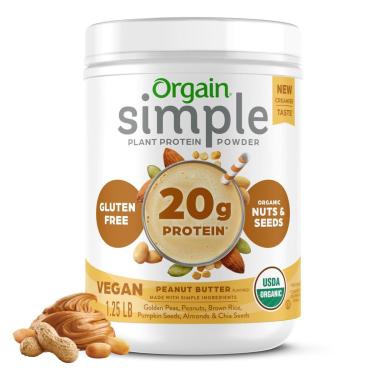 Imagem de Proteína em pó Orgain Organic Simple Vegan Manteiga de Amendoim 570g-Unissex