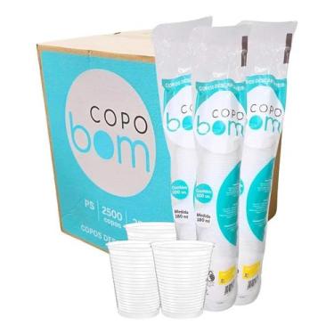 Imagem de Copo 180ml Flex Transparente Descartável Ps 2500 Copos Full - Congratu