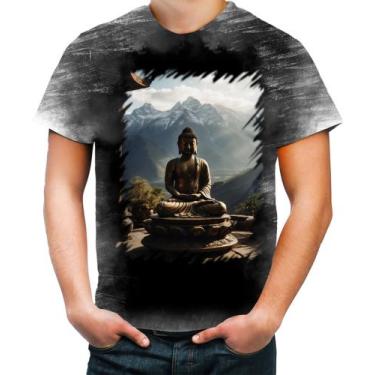Imagem de Camiseta Desgaste Estátua de Buda Iluminado Religião 10 - Kasubeck Sto