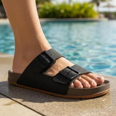 Imagem de Chinelo Slide Casual Masculino Cartago Milão III Original, Marrom, Mar