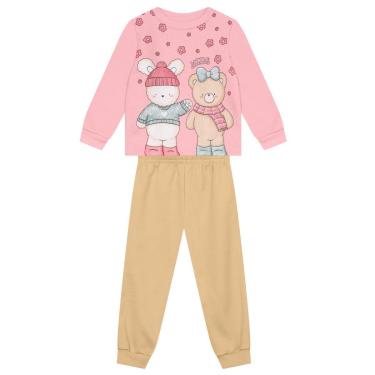 Imagem de Conjunto infantil menina de ursinhos com glitter Brandili-Feminino