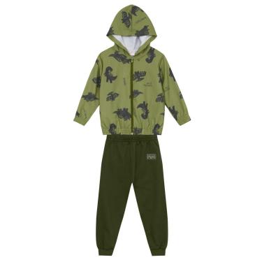 Imagem de Conjunto infantil menino em microfibra estampado Brandili-Masculino