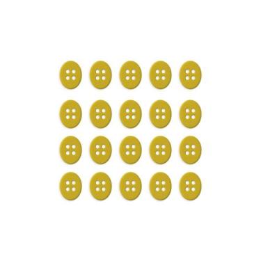 Imagem de Botão Oval 4 Furos - 100 Unidades - We Care About, Amarelo