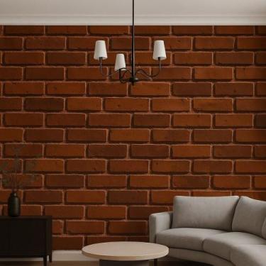 Imagem de Papel De Parede Vinilico Tijolinho A Vista Rolo 0,53x10,00m Vinil PVC 