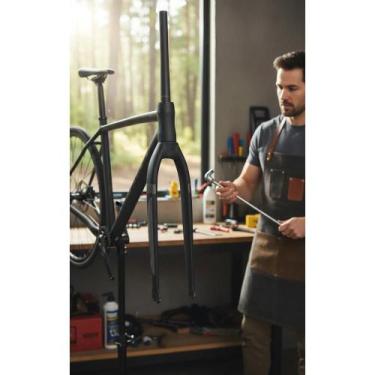 Imagem de Garfo MTB Aro 29 Alumínio Rígido Freio Disco Ahead Set Preto - Congrat