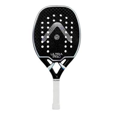 Imagem de Raquete Beach Tennis Ultrapro 12K Preta Prata Alma Genius