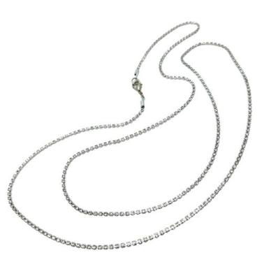 Imagem de Colar Riviera Cristal Strass Longo 1m Banho Ouro Ou Ródio 4792 - Très 