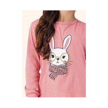 Imagem de Pijama legging menina infjuv coelho lua encantada ref 968, Salmão, 10