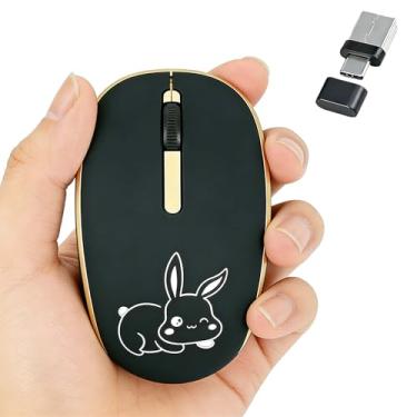 Imagem de Mouse sem fio silencioso de porta dupla