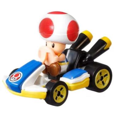 Imagem de Hot Wheels Carrinho Mario Kart 1:64 Metal Mattel - GBG25, Toad