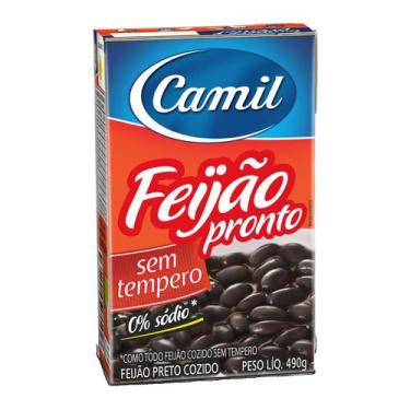 Imagem de Feijao preto sem tempero pronto camil 490g