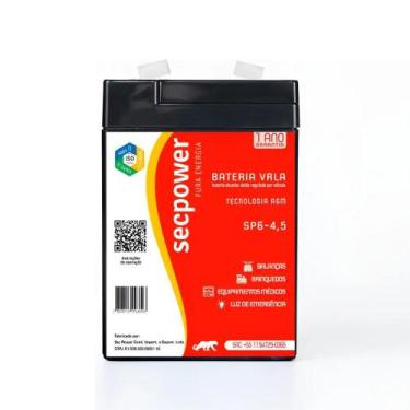 Imagem de Bateria Selada VRLA 6V 4,5AH SP 6-4,5 Secpower