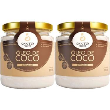 Imagem de Kit 2X Óleo de Coco Extra Virgem de Polpa - 200ml - Santo Óleo - Santo