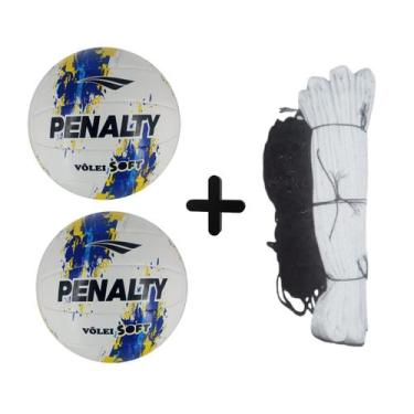Imagem de Kit 02 Bolas De Volei Penalty Soft X CosturadaRede Vôlei Master Rede S
