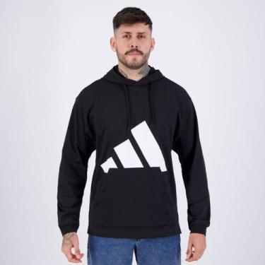 Imagem de Moletom Adidas Big Logo com Capuz Preto, G