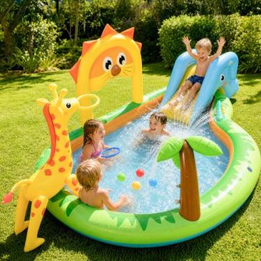 Imagem de Piscina Inflável SULIFEEL 2026 com Escorregador Jungle 315 cm