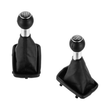 Imagem de Manopla De Câmbio Em Couro Para Audi A3 S3 2000-2003 Com Coifa E Capa 