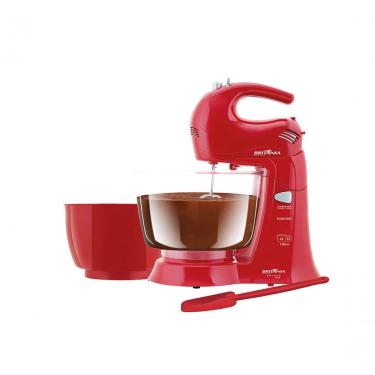 Imagem de Batedeira Convencional Britânia Bellagio Cristal 2 4,3L 400W 4 Velocidades Vermelho 220V