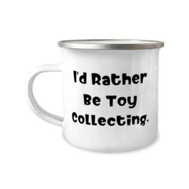 Imagem de Brinquedos reutilizáveis para colecionar presentes, I'd Rather Be Toy Collecting, Pegadinhas 355 ml Caneca para acampamento para homens e mulheres